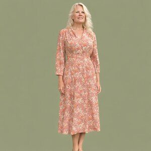 Greta's Garden Tea Dress Terracotta | April Cornell
